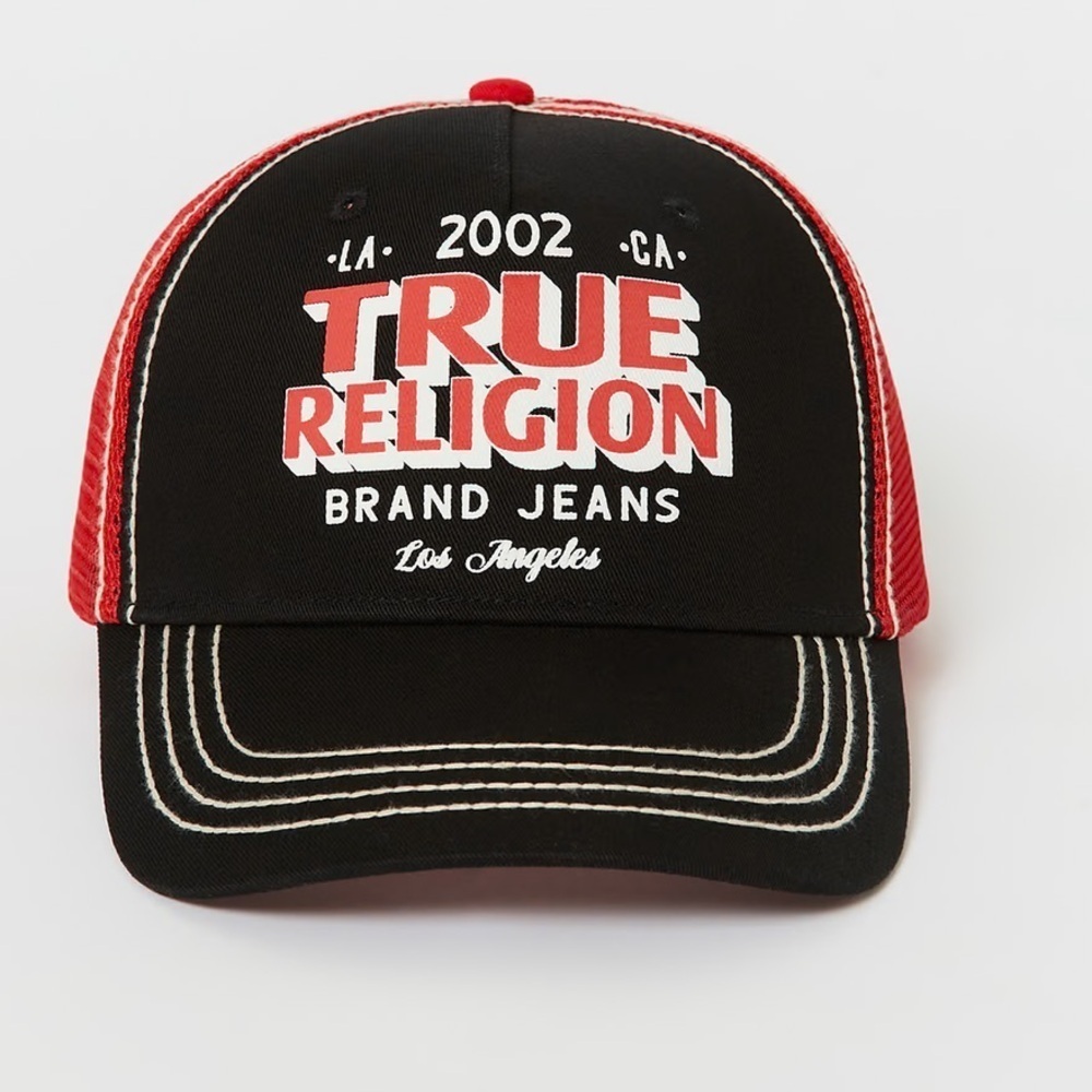 True Religion Trucker Logo Adjustable Cap